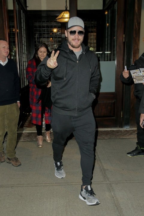 Chris Pratt leaving NYC hotel