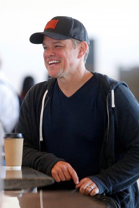 Matt Damon leaving Australia