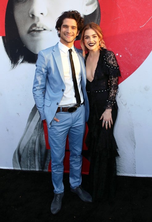 Tyler Posey and Lucy Hale at Truth or Dare premiere