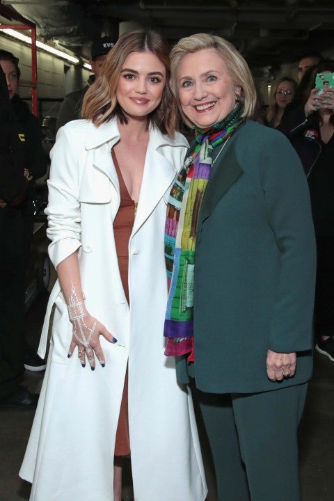 Lucy Hale and Hillary Clinton at the 2018 Beautycon Festival in NYC on Apr. 22