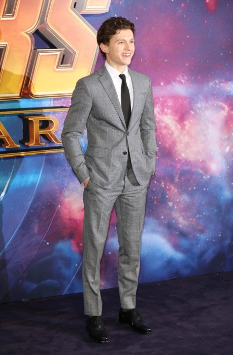 Tom Holland at a UK fan event for 'Avengers: Infinity War' on Apr. 8