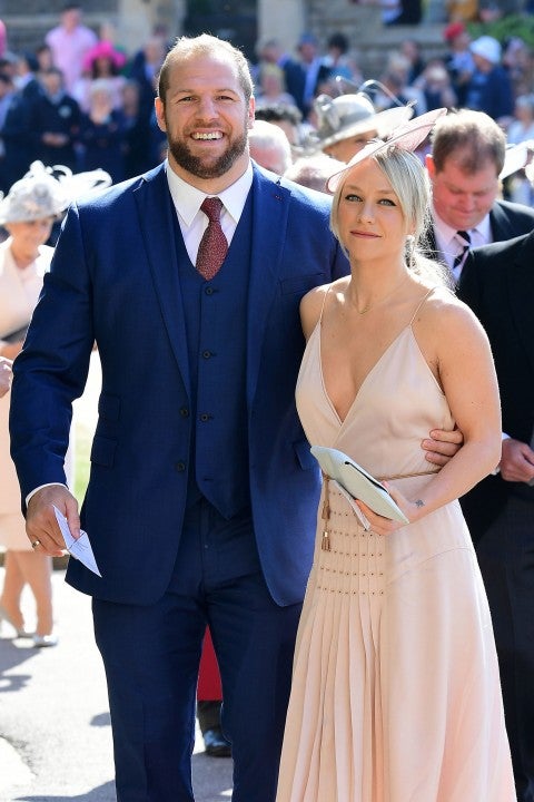 James Haskell and Chloe Madeley at royal wedding
