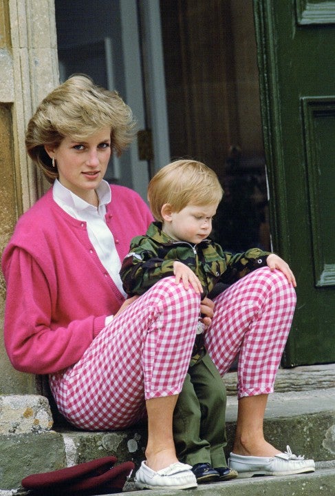Princess Diana and Harry at the family's home on July 18, 1986.