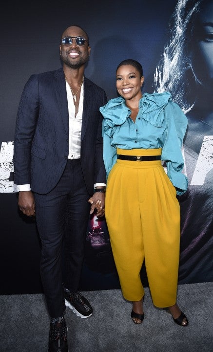Dwyane Wade and Gabrielle Union at Breaking In screening