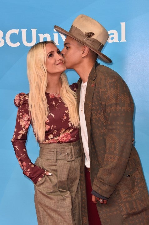 Ashlee Simpson-Ross and Evan Ross at NBCUniversal's Summer Press Day 2018