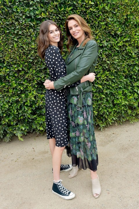 Kaia Gerber and Cindy Crawford at mother's day celebration