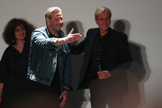 John Travolta at 40th anniversary grease screening in Cannes