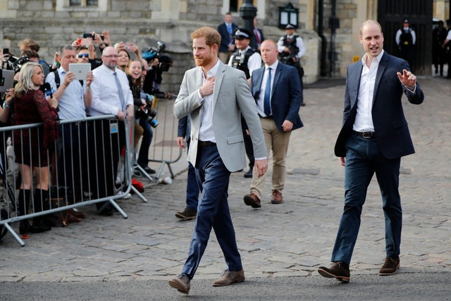 Prince Harry and Prince William at Windsor Castle