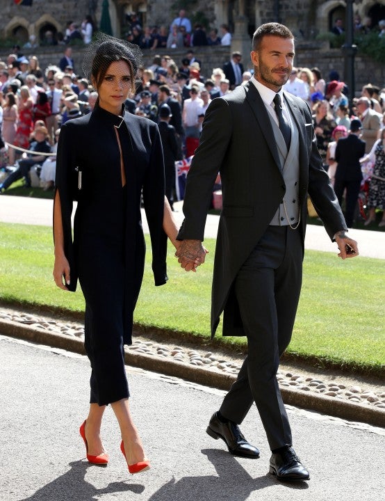 Victoria and David Beckham at royal wedding