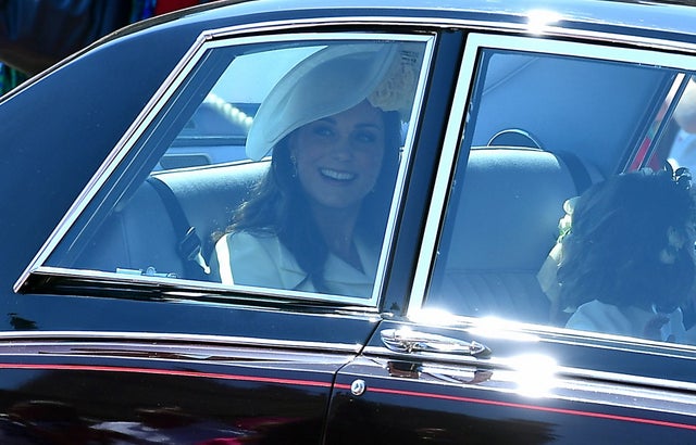 Kate Middleton in car at royal wedding