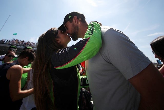 Danica Patrick and Aaron Rodgers at Indy 500