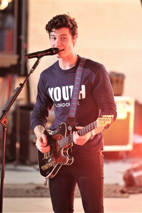 Shawn Mendes rehearses outside BBC Studios in London, England on May 28.