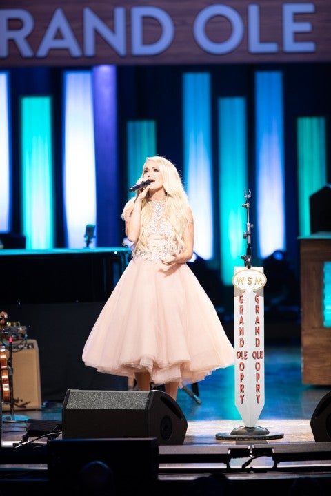 Carrie Underwood on stage at grand ole opry