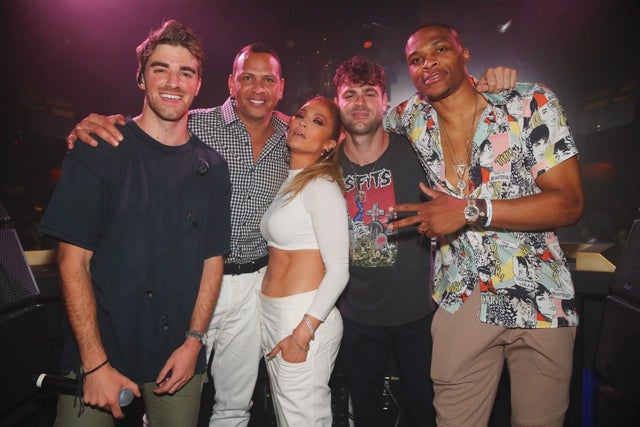 The Chainsmokers, Alex Rodriguez and Jennifer Lopez