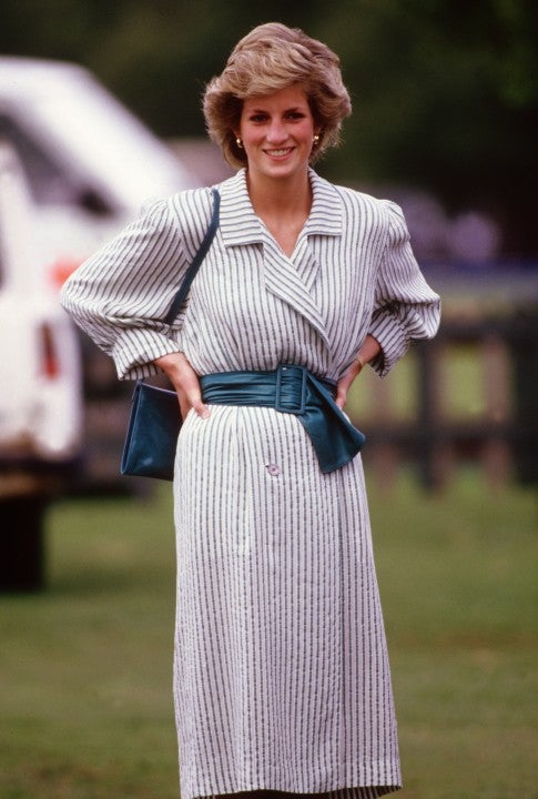 Princess Diana striped coat dress and belt