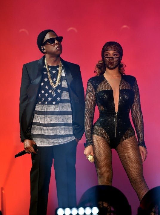 Jay Z and Beyonce in Pasadena on tour in 2014