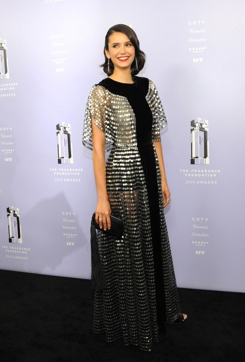 Nina Dobrev sparkly Dior dress