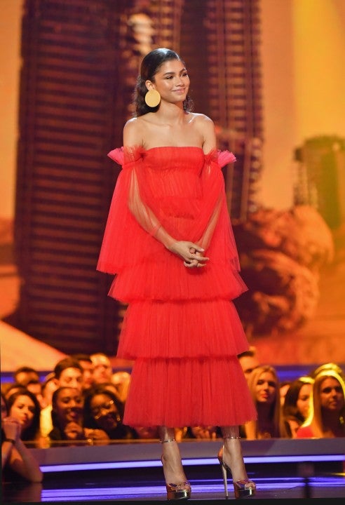 Zendaya red dress MTV Movie & TV Awards
