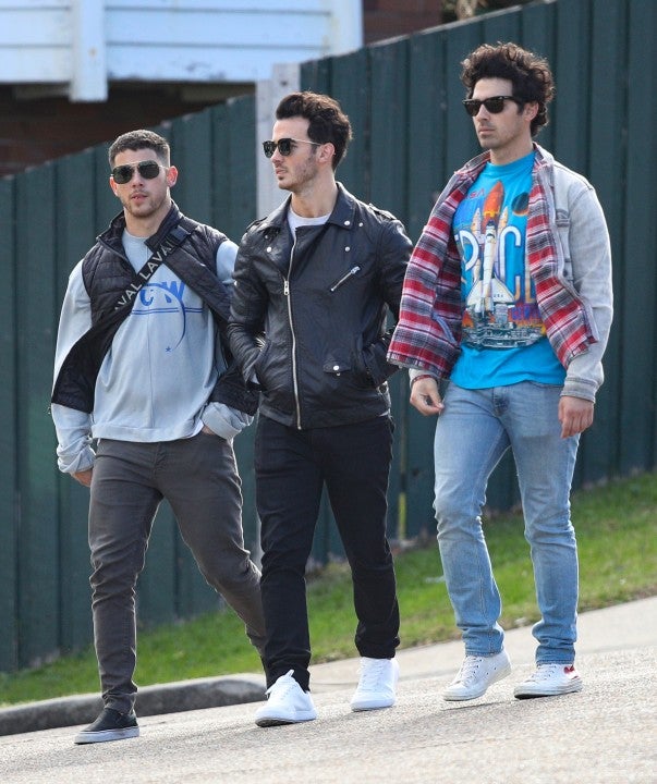 Nick, Kevin and Joe Jonas in Sydney