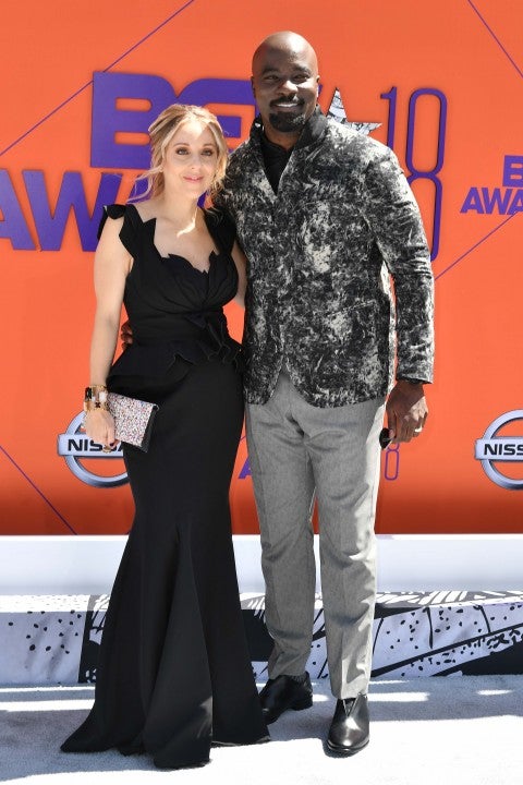 Mike Colter and wife Iva Colter at the 2018 BET Awards in LA on June 24