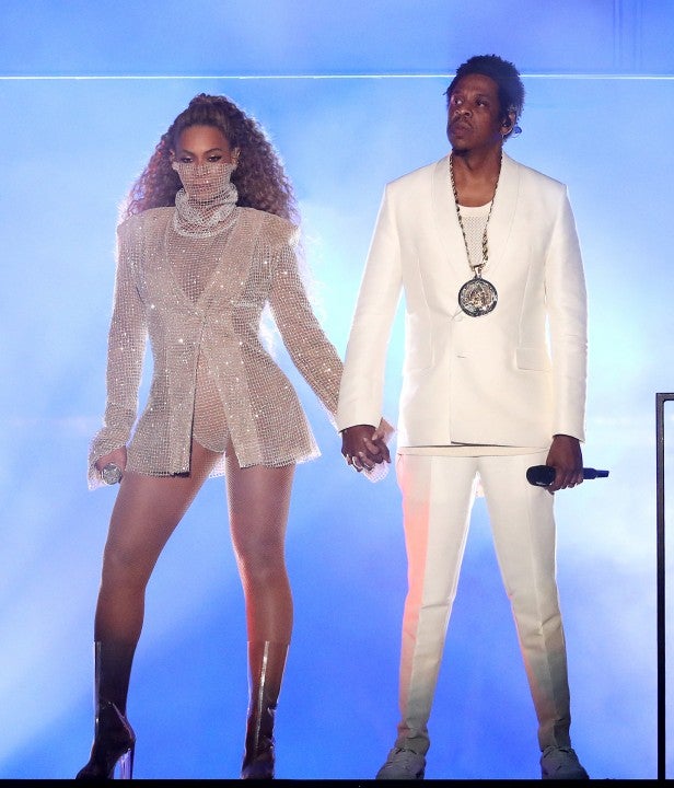 Beyonce and Jay-z in cardiff