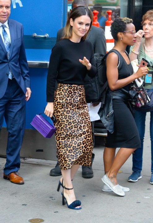 Rachel Bilson leaves the Good Morning America studios in New York City on July 2