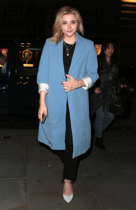 Chloe Grace Moretz arrives at her hotel in London on Aug. 28.