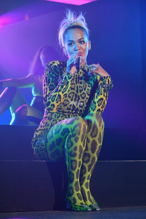 Rita Ora performs at pre-vma event