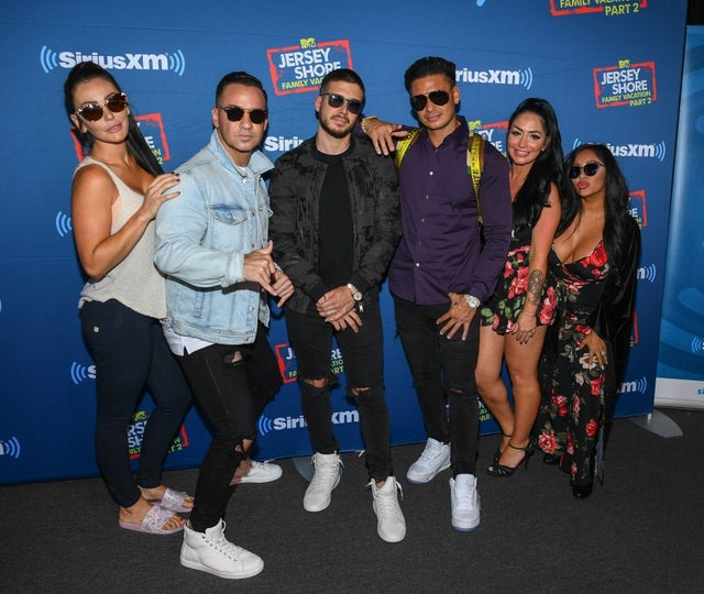 Jersey Shore cast at Jenny McCarthy's siriusxm show