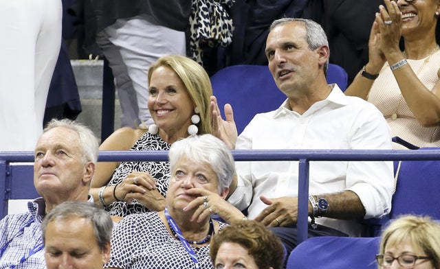 Katie Couric and husband at US Open