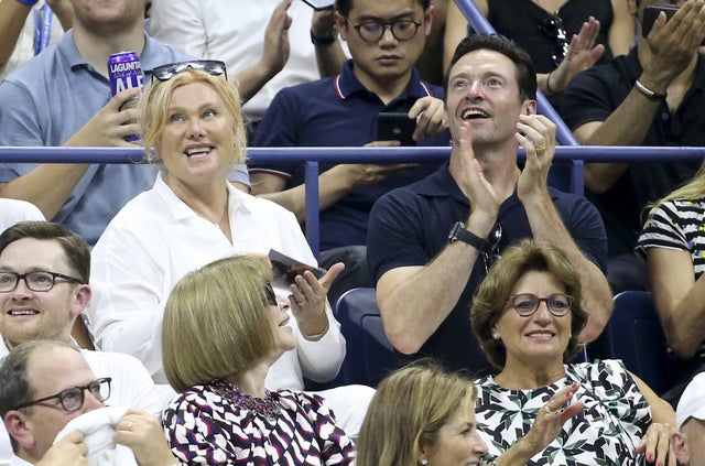 Hugh Jackman and wife at US Open