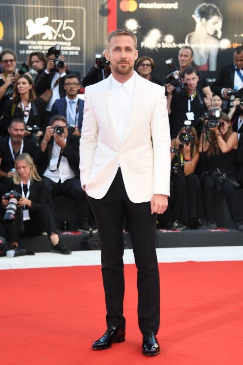 Ryan Gosling white suit Venice Film Festival