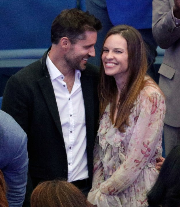 Hilary Swank and Philip Schneider at 2017 US Open Women's Finale in NYC