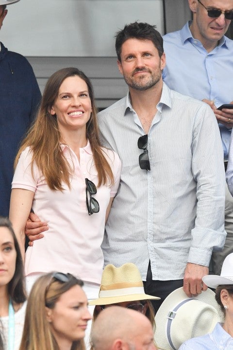 Hilary Swank and boyfriend Philip Schneider at 2018 French Open
