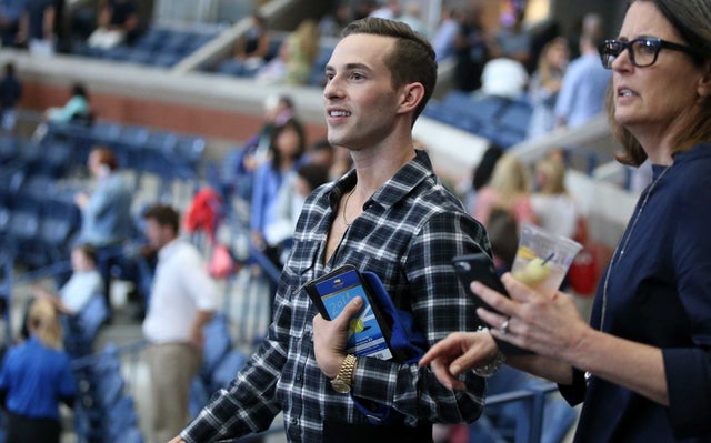 Adam Rippon at the 2018 U.S. Open on Sept. 8.