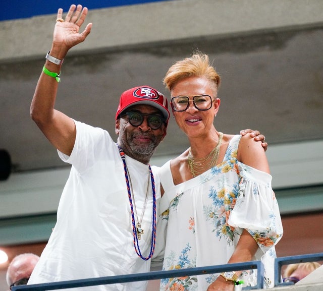 Spike Lee and wife at US Open