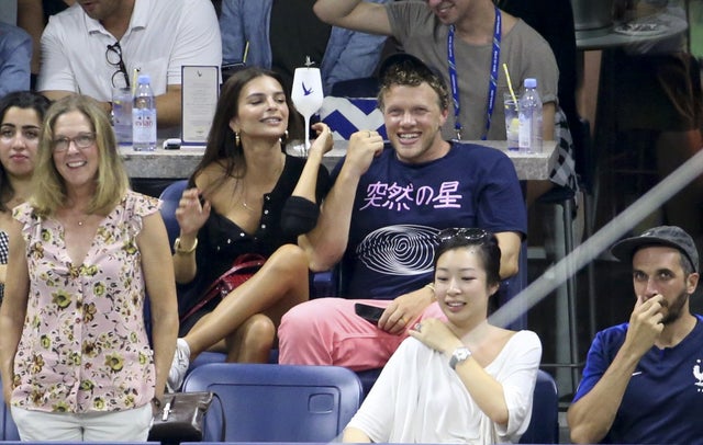 Emily Ratajkowski and husband at US Open