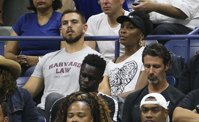 Venus Williams and boyfriend watch Serena's US Open semifinals