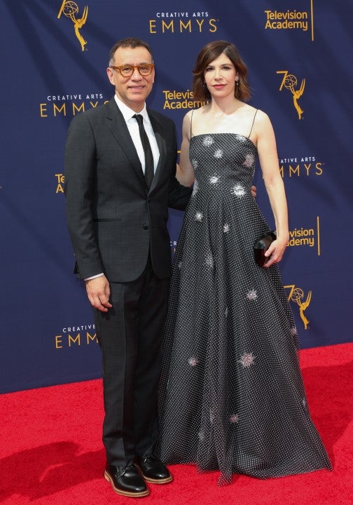 Fred Armisen and Carrie Brownstein at creative arts emmys