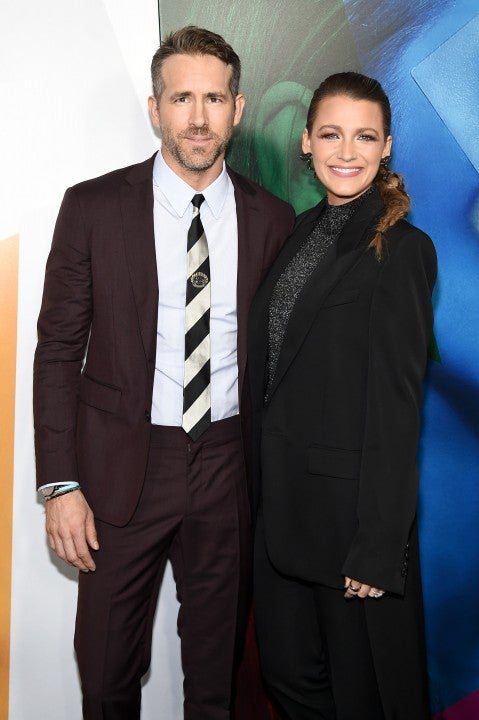 Ryan Reynolds and Blake Lively at a simple favor premiere in nyc