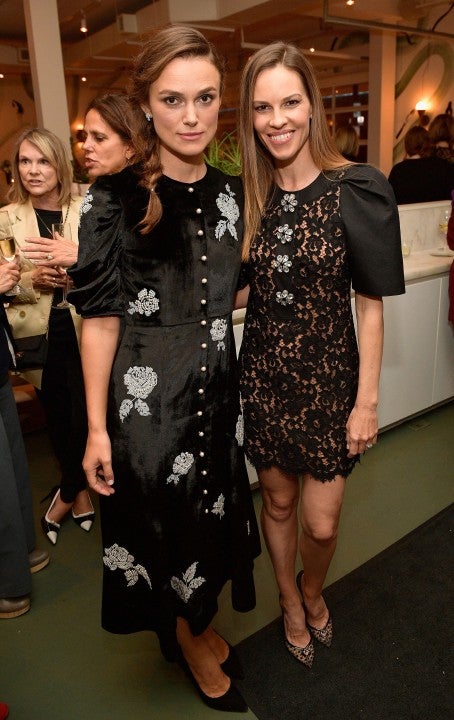 Keira Knightley and Hilary Swank at TIFF 2018