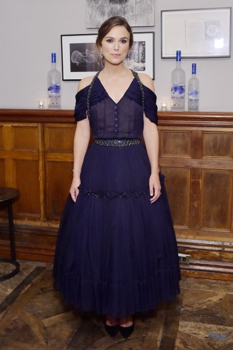 Keira Knightley in Chanel blue dress at TIFF