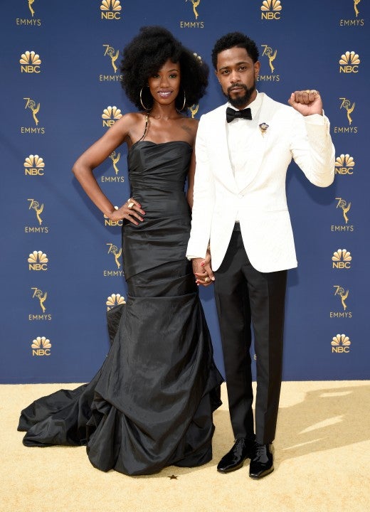 Xosha Roquemore and Lakeith Stanfield Emmys 2018