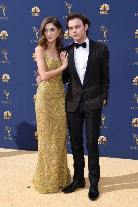 Charlie Heaton and Natalia Dyer Emmys 2018