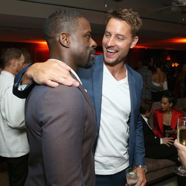 Sterling K. Brown and Justin Hartley at a pre-Emmys party on Sept. 15