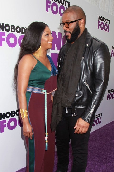 Tiffany Haddish and Tyler Perry at Nobody's Fool premiere