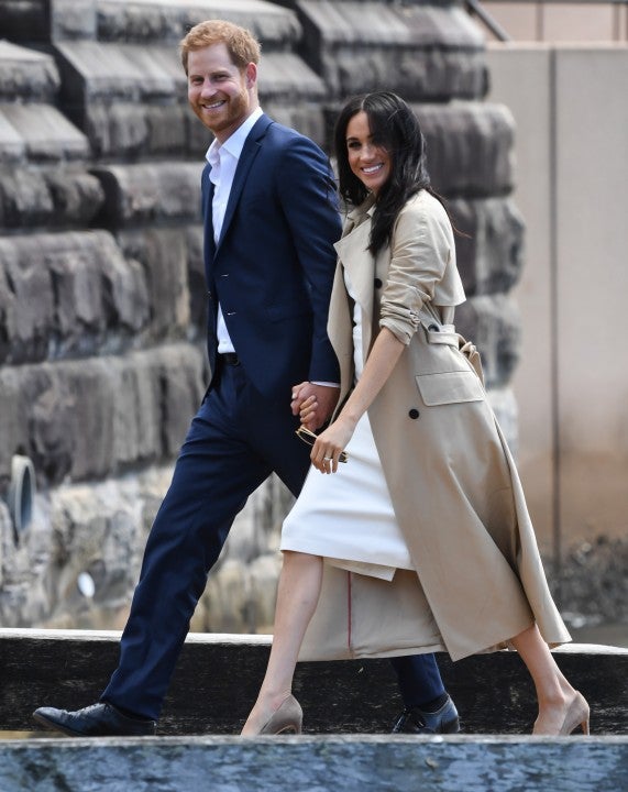 Prince Harry and Meghan Markle at man o'war steps