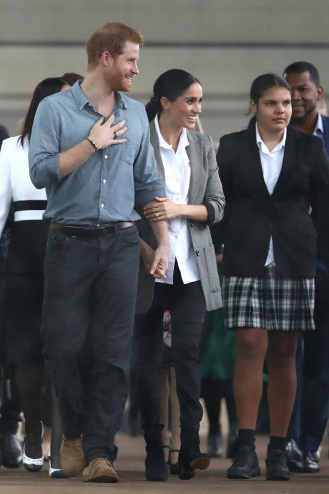 Harry and Meghan at girls academy in australia