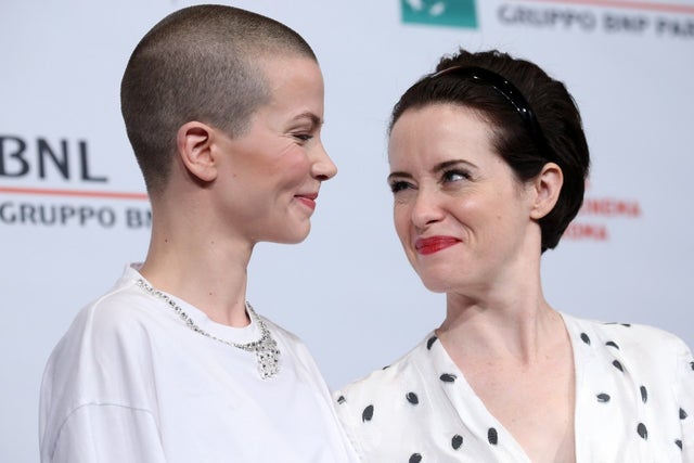 Sylvia Hoeks and Claire Foy at girl in the spider's web photocall