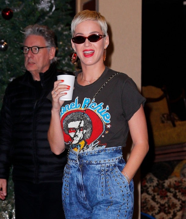 Katy Perry in Lionel Richie tee